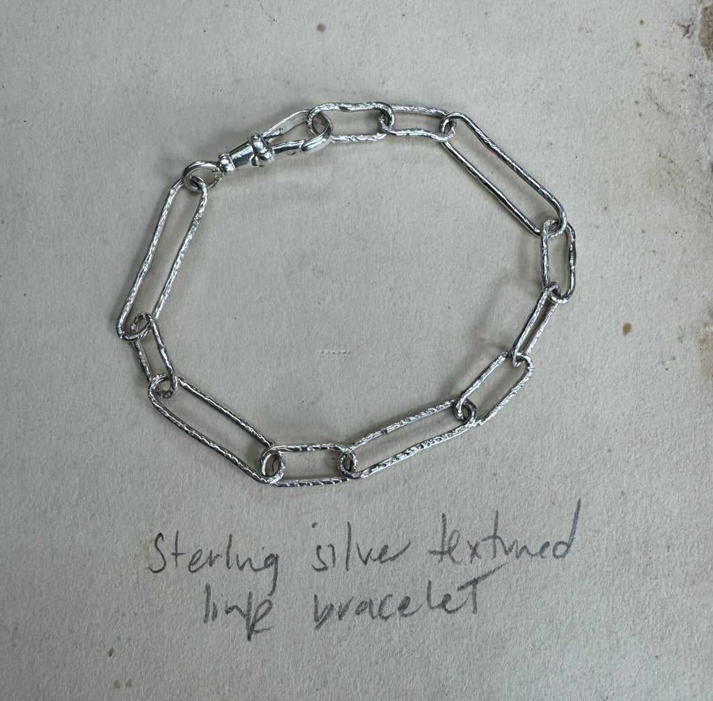 STERLING SILVER TEXTURED BRACELET