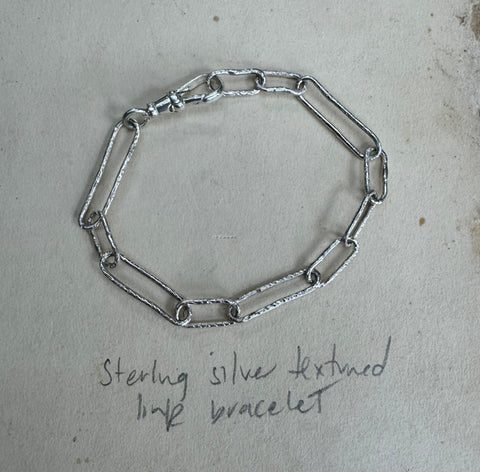 STERLING SILVER TEXTURED BRACELET