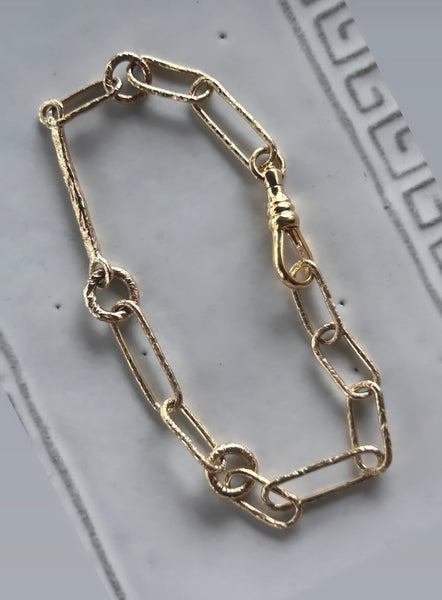 Textured link 9ct bracelet