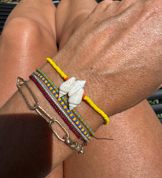 Shell beaded bracelet and Anklet