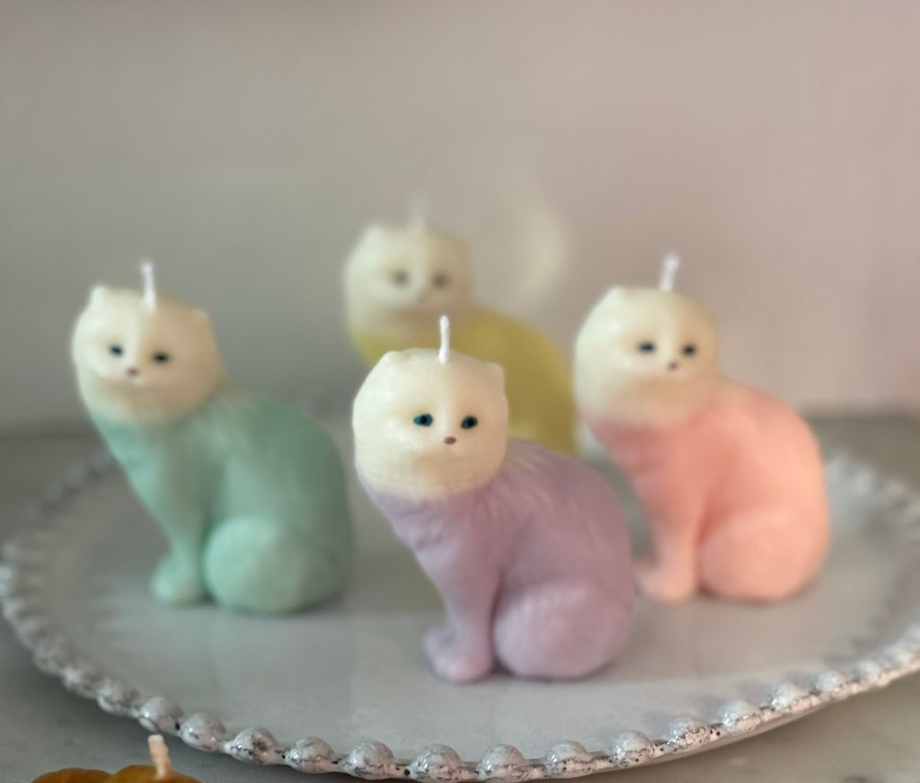 Vintage Cat candle