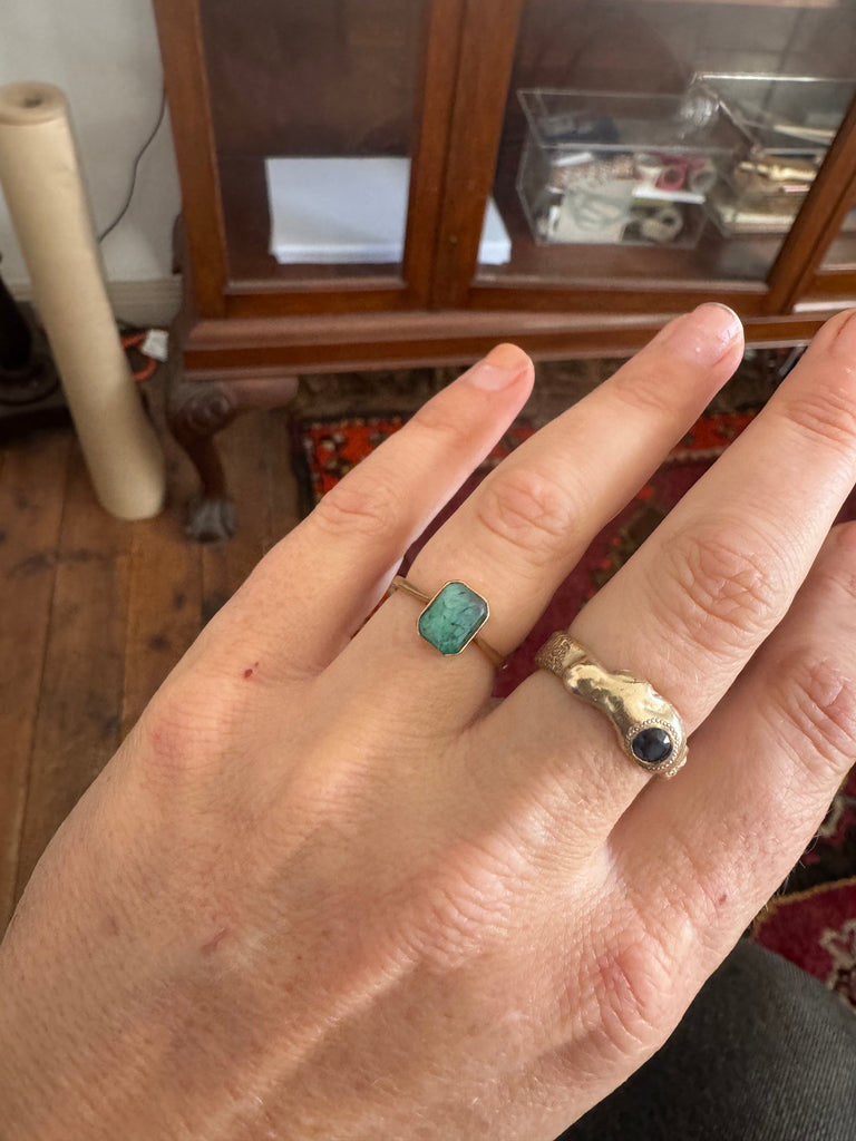 Agate vintage ring