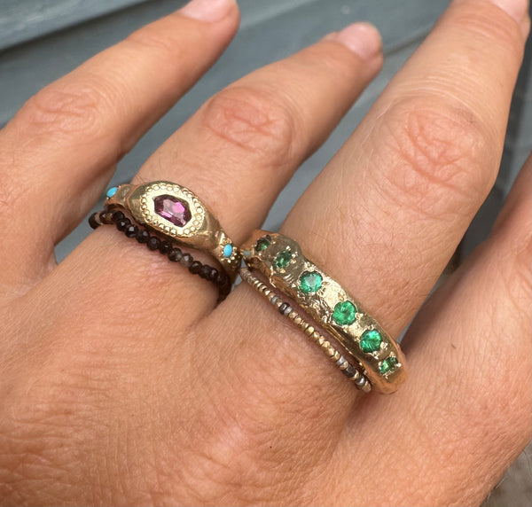 MARTINA - 9ct Gold Emerald Ring