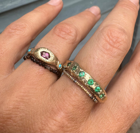 MARTINA - 9ct Gold Emerald Ring