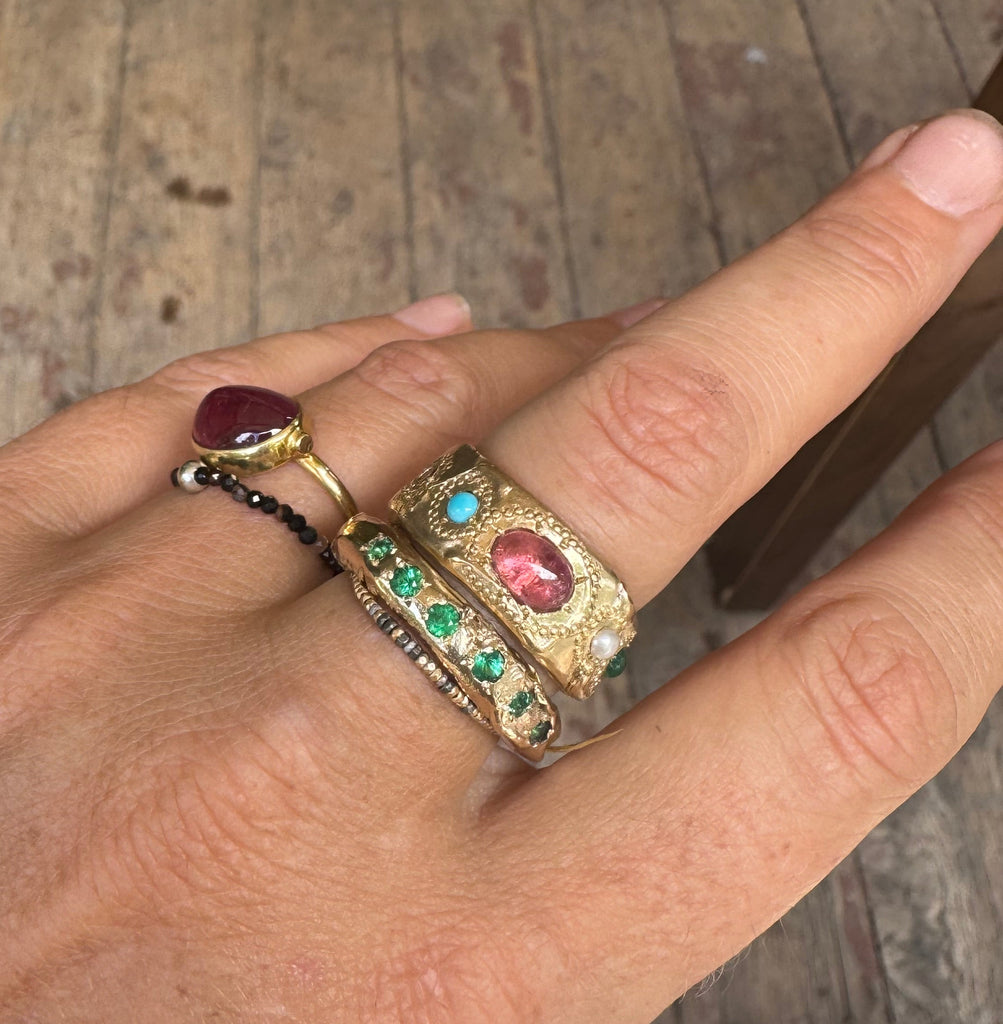 THEODORA - 9ct Gold Oval PinkTourmaline ring