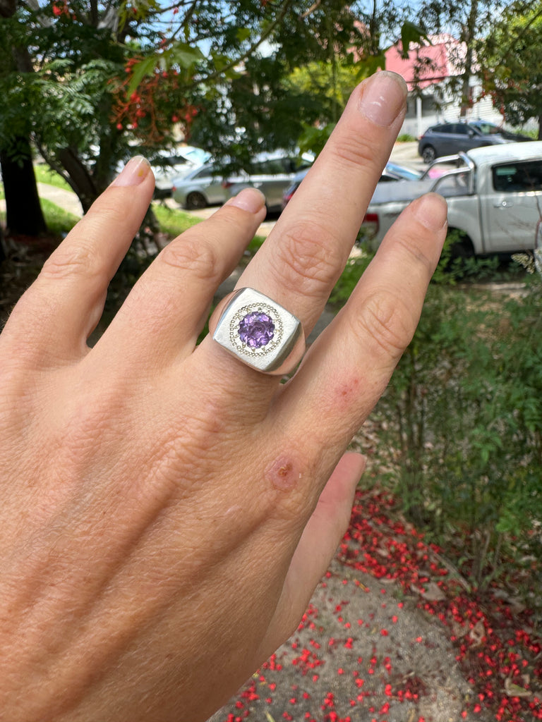 SILVER BYZANTINE AMETHYST