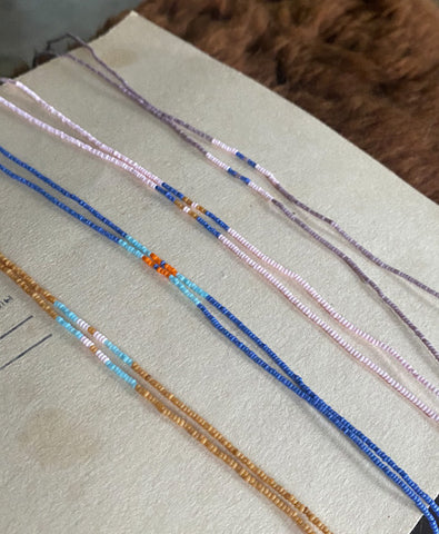 Micro seed bead necklaces